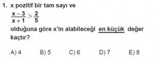 Mezun Matematik kazanım Test 8 soru 1
