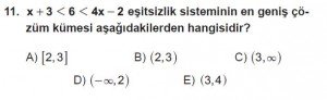 Mezun Matematik kazanım Test 8 soru 11