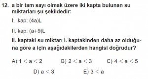 Mezun Matematik kazanım Test 8 soru 12