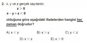 Mezun Matematik kazanım Test 8 soru 2