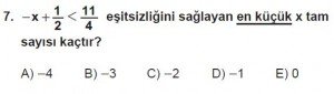 Mezun Matematik kazanım Test 8 soru 7