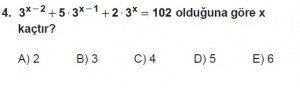 Mezun Matematik kazanım Test 9 soru 4