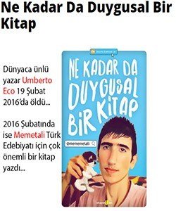 Ne Kadar Da Duygusal Bir Kitap