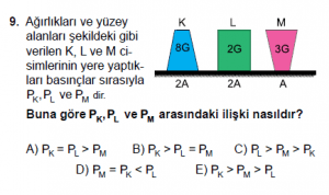 10. Sınıf Fizik Test 1 Soru 9