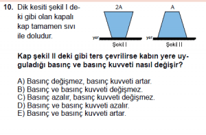 10. Sınıf Fizik Test 2 Soru 10