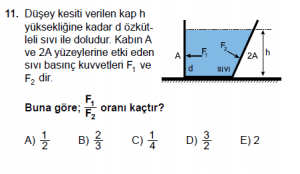 10. Sınıf Fizik Test 2 Soru 11
