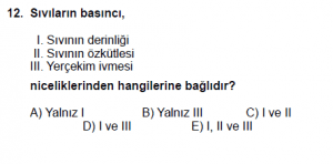 10. Sınıf Fizik Test 2 Soru 12