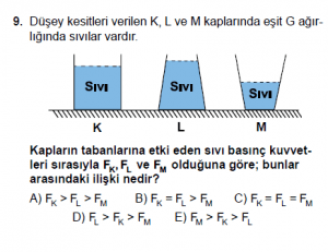10. Sınıf Fizik Test 2 Soru 9
