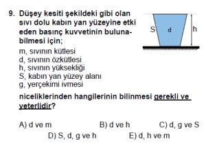 10. Sınıf Fizik Test 3 Soru 9