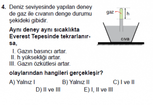10. Sınıf Fizik Test 4 Soru 4