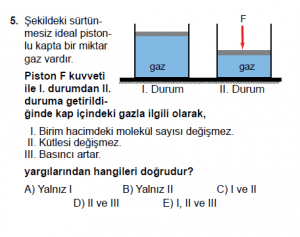 10. Sınıf Fizik Test 4 Soru 5