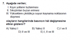 10. Sınıf Fizik Test 4 Soru 7