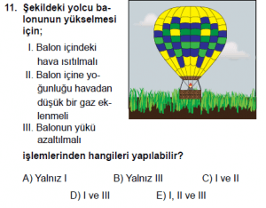 10. Sınıf Fizik Test 5 Soru 11