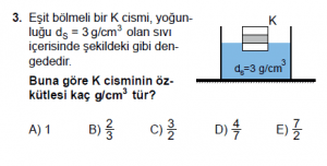 10. Sınıf Fizik Test 5 Soru 3