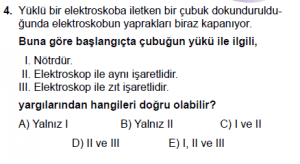 10. Sınıf Fizik Test 6 Soru 4
