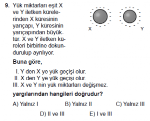 10. Sınıf Fizik Test 6 Soru 9