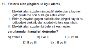 10. Sınıf Fizik Test 7 Soru 12