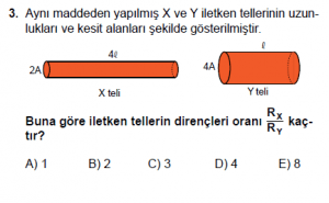 10. Sınıf Fizik Test 7 Soru 3