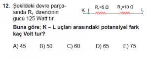 10. Sınıf Fizik Test9 Soru 12
