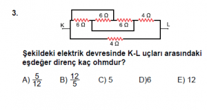 10. Sınıf Fizik Test9 Soru 3