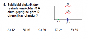 10. Sınıf Fizik Test9 Soru 5