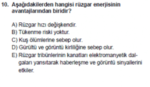 10. Sınıf Kimya Test 16 Soru 10