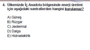 10. Sınıf Kimya Test 16 Soru 4