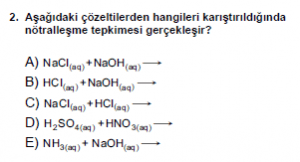 10. Sınıf Kimya Test 2 Soru 2