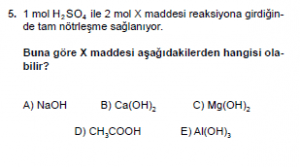 10. Sınıf Kimya Test 2 Soru 5