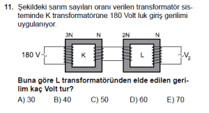 11. Sınıf Fizik Test6 Soru 11