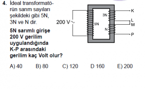 11. Sınıf Fizik Test6 Soru 4