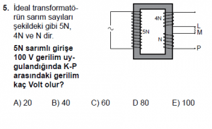 11. Sınıf Fizik Test6 Soru 5