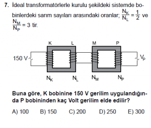 11. Sınıf Fizik Test6 Soru 7
