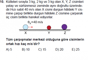 11. Sınıf Fizik test10 soru 10