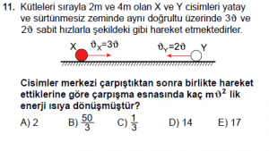 11. Sınıf Fizik test10 soru 11