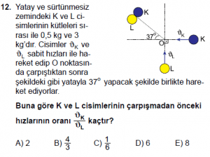 11. Sınıf Fizik test10 soru 12