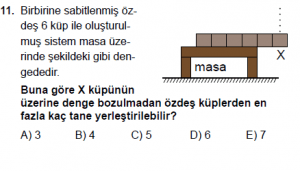 11. Sınıf Fizik test12 soru 11