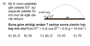 11. Sınıf Fizik test5 soru 11