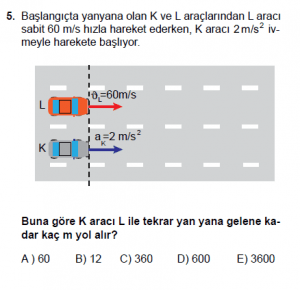 11.Sınıf Fizik test4 soru 5