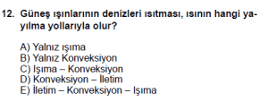 12. Sınıf Fizik Test1 Soru 12