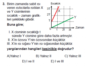 12. Sınıf Fizik Test1 Soru 3