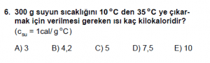 12. Sınıf Fizik Test1 Soru 6