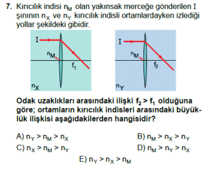 12. Sınıf Fizik Test11 Soru 7