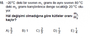 12. Sınıf Fizik Test2 soru 10