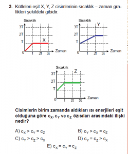 12. Sınıf Fizik Test2 soru 3