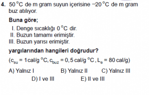 12. Sınıf Fizik Test2 soru 4