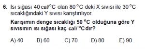 12. Sınıf Fizik Test2 soru 6
