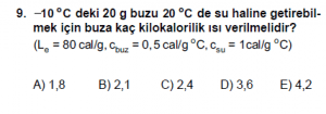 12. Sınıf Fizik Test2 soru 9