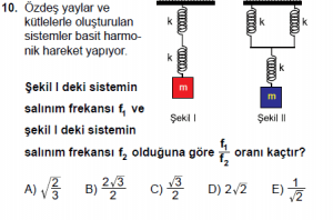 12. Sınıf Fizik Test3 Soru 10