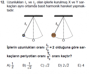 12. Sınıf Fizik Test3 Soru 12